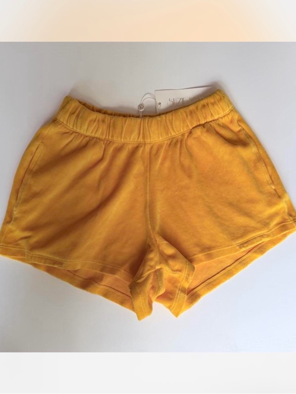Suzi Kondi Women's Yellow Gold Terry Cloth Track Shorts